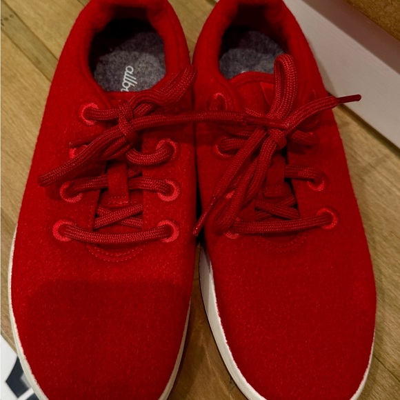 Allbirds Scarlet Red Wool Sneakers - Picture 1 of 7